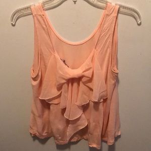 Pink bow tank top